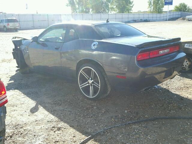 2C3CDYAGXDH670026 - 2013 DODGE CHALLENGER GRAY photo 3