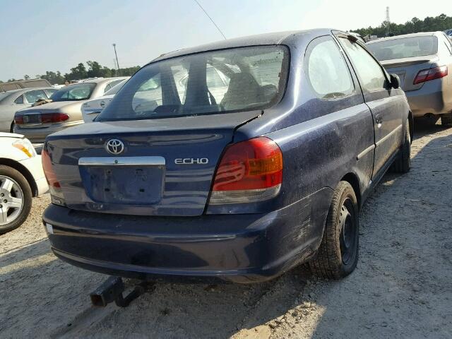 JTDAT123230314178 - 2003 TOYOTA ECHO BLUE photo 4