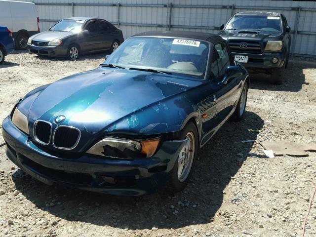 4USCH732XVLB78707 - 1997 BMW Z3 1.9 GREEN photo 2