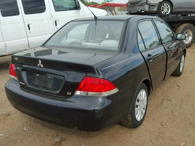 JA3AJ26E26U006091 - 2006 MITSUBISHI LANCER ES BLACK photo 4