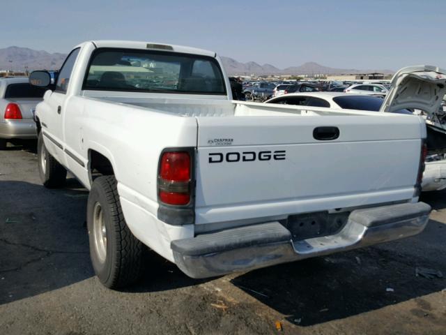 1B7HC16Y9WS545107 - 1998 DODGE RAM 1500 WHITE photo 3