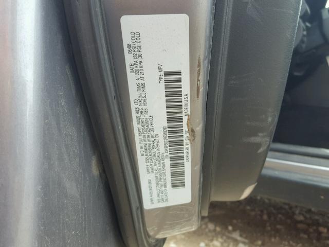 4S4BP60C297318090 - 2009 SUBARU OUTBACK GRAY photo 10