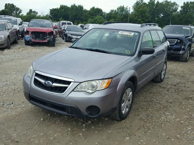 4S4BP60C297318090 - 2009 SUBARU OUTBACK GRAY photo 2