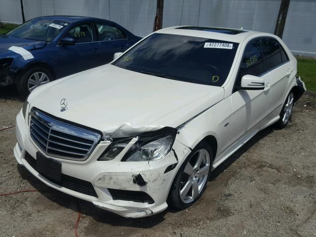 WDDHF8JB2CA606534 - 2012 MERCEDES-BENZ E 350 4MAT WHITE photo 2