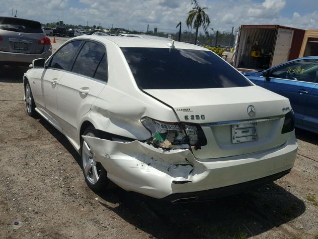 WDDHF8JB2CA606534 - 2012 MERCEDES-BENZ E 350 4MAT WHITE photo 3