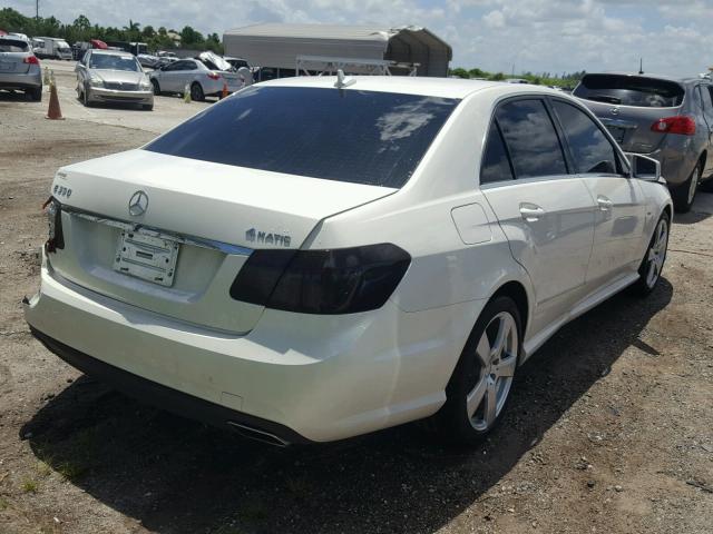 WDDHF8JB2CA606534 - 2012 MERCEDES-BENZ E 350 4MAT WHITE photo 4