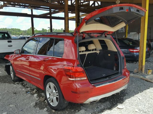 WDCGG8JBXFG433361 - 2015 MERCEDES-BENZ GLK 350 4M RED photo 3