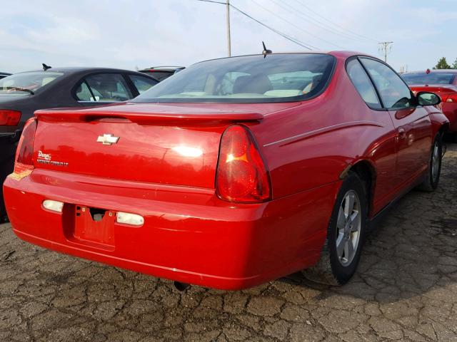 2G1WM15K169293607 - 2006 CHEVROLET MONTE CARL 红色 照片 4
