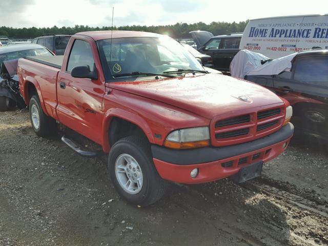 1B7GG26X4XS278067 - 1999 DODGE DAKOTA RED photo 1