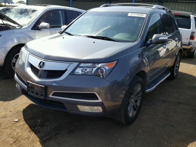 2HNYD2H78BH547675 - 2011 ACURA MDX ADVANC GRAY photo 2