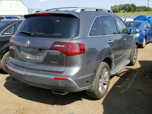 2HNYD2H78BH547675 - 2011 ACURA MDX ADVANC GRAY photo 4