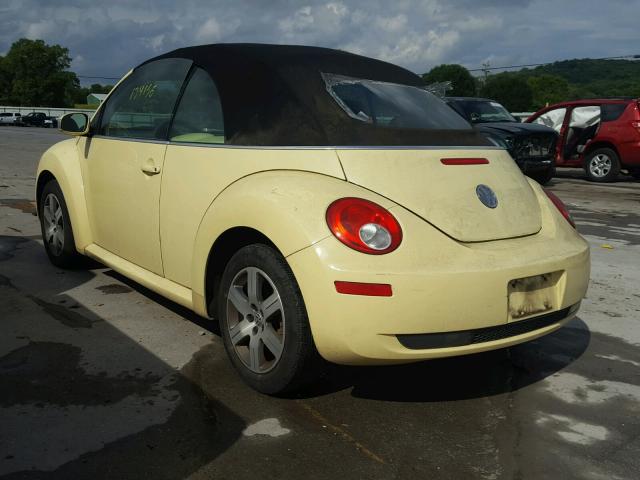 3VWRF31Y16M309507 - 2006 VOLKSWAGEN NEW BEETLE ყვითელი ფოტო 3