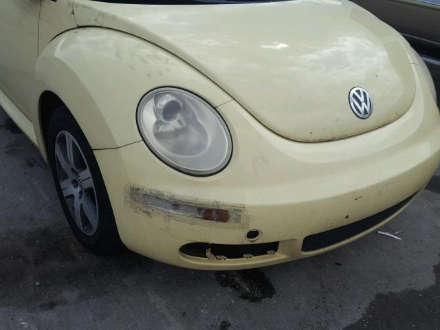 3VWRF31Y16M309507 - 2006 VOLKSWAGEN NEW BEETLE ყვითელი ფოტო 9