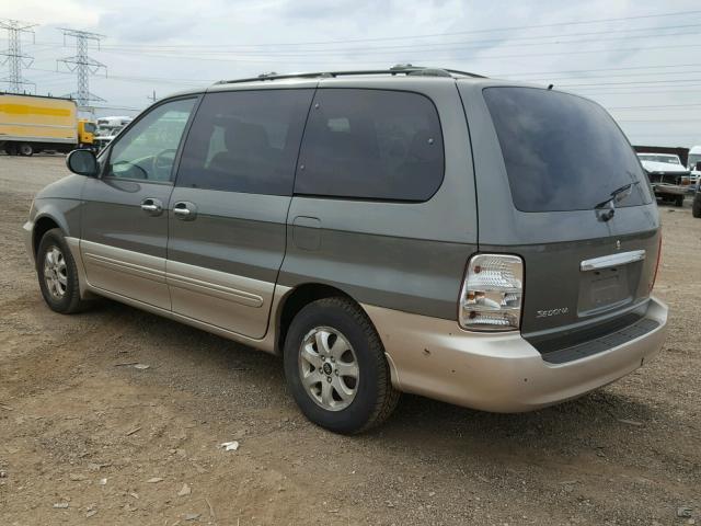 KNDUP131446593887 - 2004 KIA SEDONA EX BEIGE photo 3