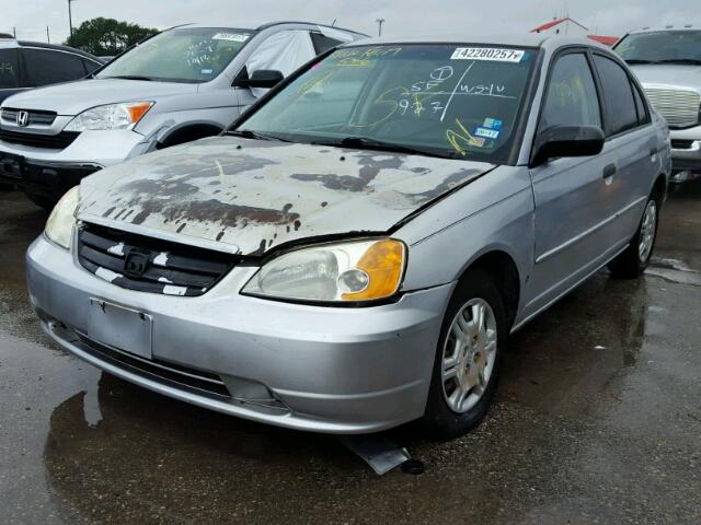 2HGES16541H608238 - 2001 HONDA CIVIC LX SILVER photo 2