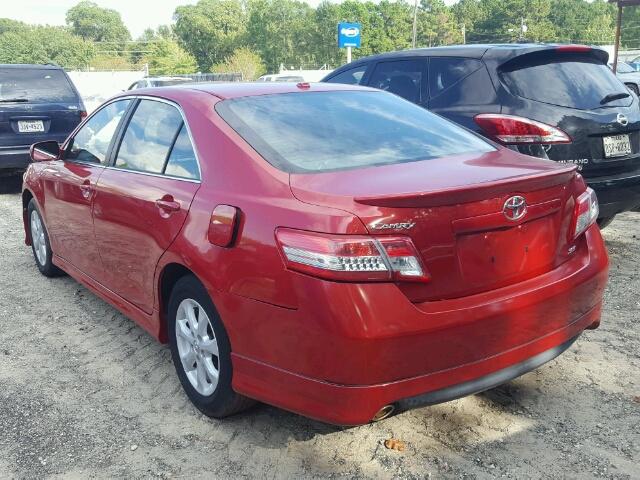 4T1BF3EK5BU644801 - 2011 TOYOTA CAMRY RED photo 3