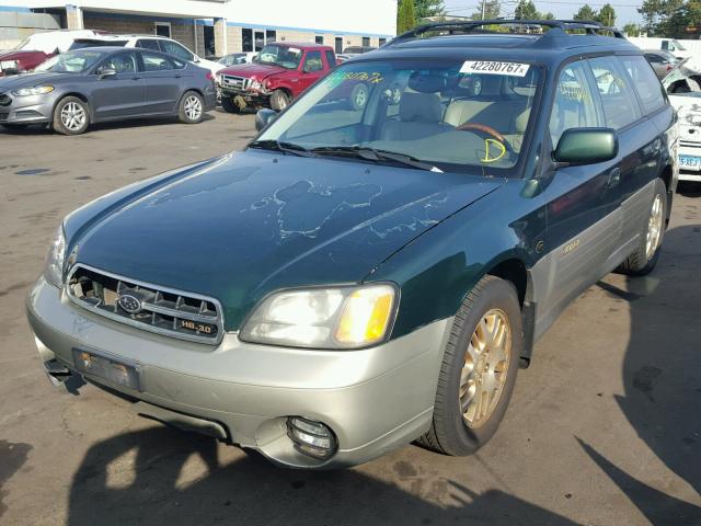 4S3BH806817647761 - 2001 SUBARU LEGACY GREEN photo 2