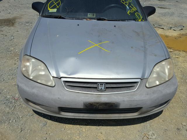 2HGEJ6421XH107860 - 1999 HONDA CIVIC CX GRAY photo 7