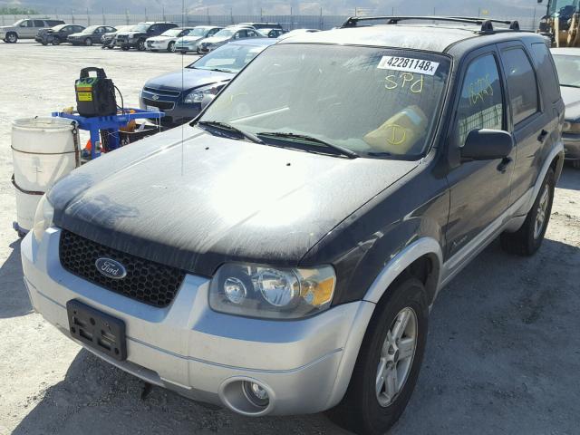 1FMCU96H96KA14104 - 2006 FORD ESCAPE HEV BLACK photo 2