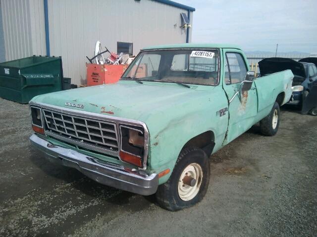 1B7HW14T9FS625605 - 1985 DODGE W-SERIES W GREEN photo 2