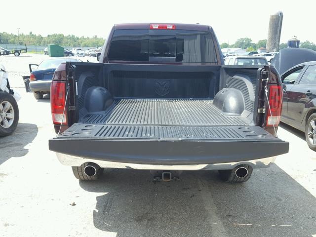 1C6RD6JT4CS287799 - 2012 DODGE RAM 1500 L MAROON photo 9