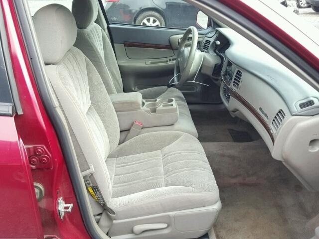 2G1WF52E759290547 - 2005 CHEVROLET IMPALA RED photo 5