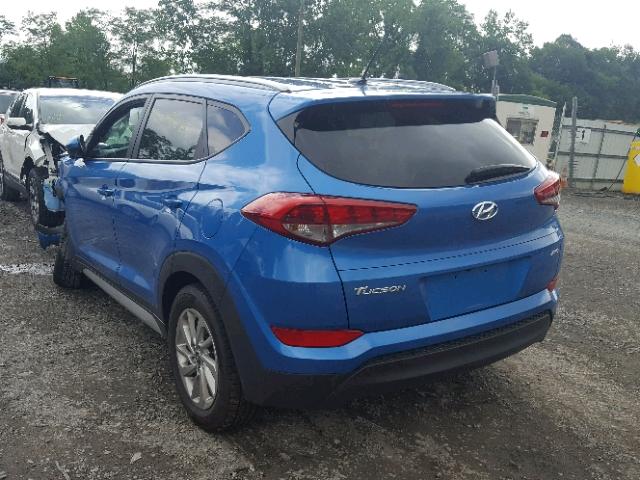 KM8J3CA49HU453046 - 2017 HYUNDAI TUCSON LIM BLUE photo 3