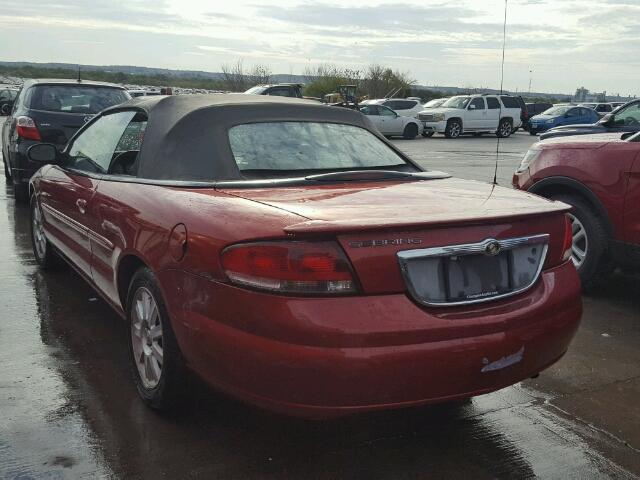 1C3EL75R56N182260 - 2006 CHRYSLER SEBRING GT RED photo 3