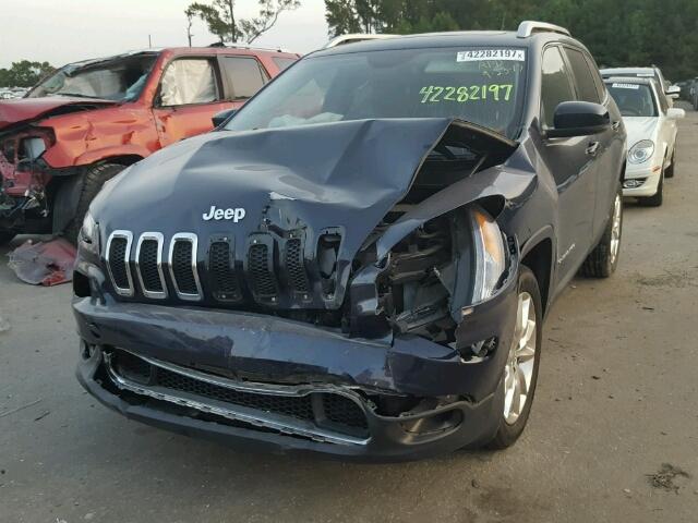 1C4PJLDS9EW237938 - 2014 JEEP CHEROKEE L BLUE photo 2