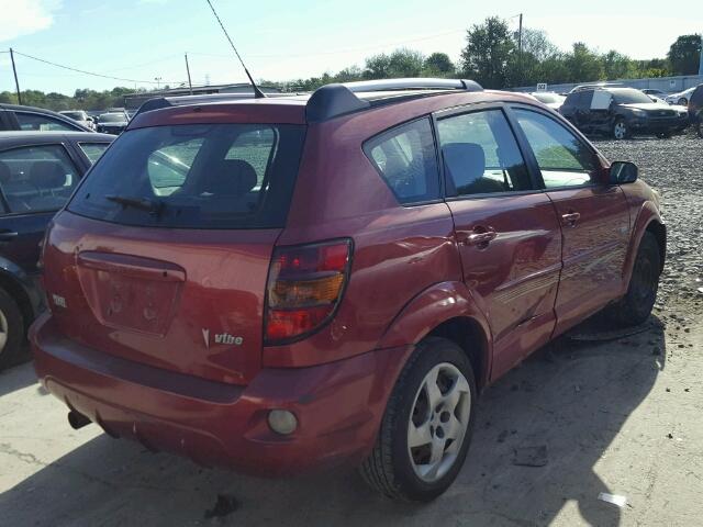 5Y2SL63835Z436803 - 2005 PONTIAC VIBE BURGUNDY photo 4