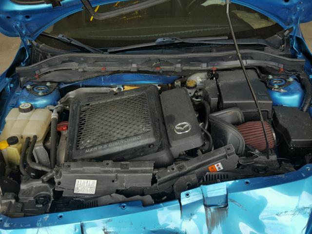 JM1BL1K30B1426362 - 2011 MAZDA SPEED 3 BLUE photo 7