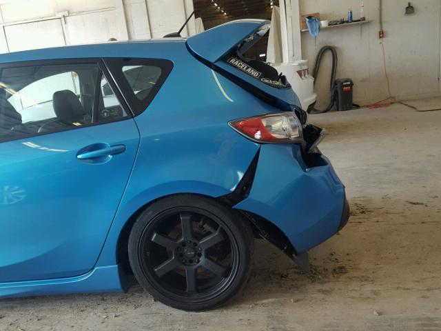 JM1BL1K30B1426362 - 2011 MAZDA SPEED 3 BLUE photo 9