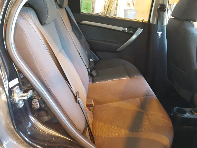 KL1TD56E09B391841 - 2009 CHEVROLET AVEO LS BLACK photo 6
