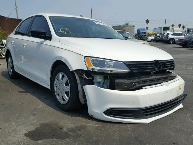 3VW2K7AJ6EM376271 - 2014 VOLKSWAGEN JETTA BASE WHITE photo 1