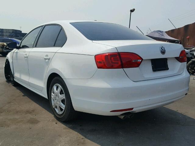 3VW2K7AJ6EM376271 - 2014 VOLKSWAGEN JETTA BASE WHITE photo 3