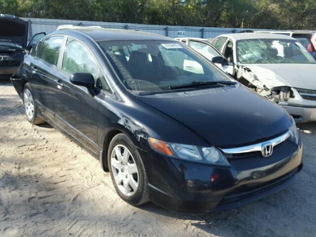 1HGFA16578L006129 - 2008 HONDA CIVIC LX BLACK photo 1