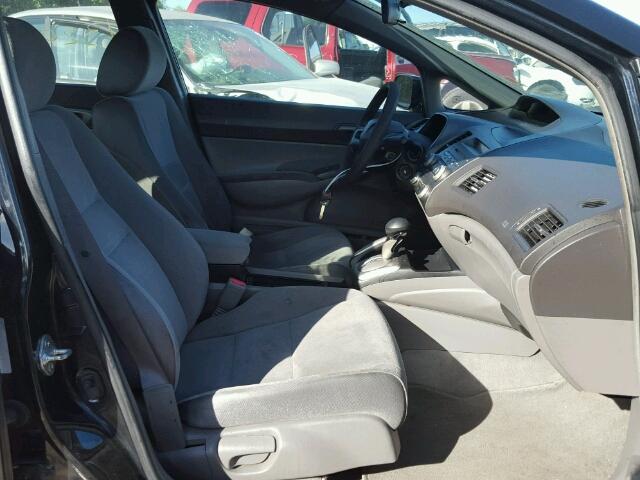 1HGFA16578L006129 - 2008 HONDA CIVIC LX BLACK photo 5