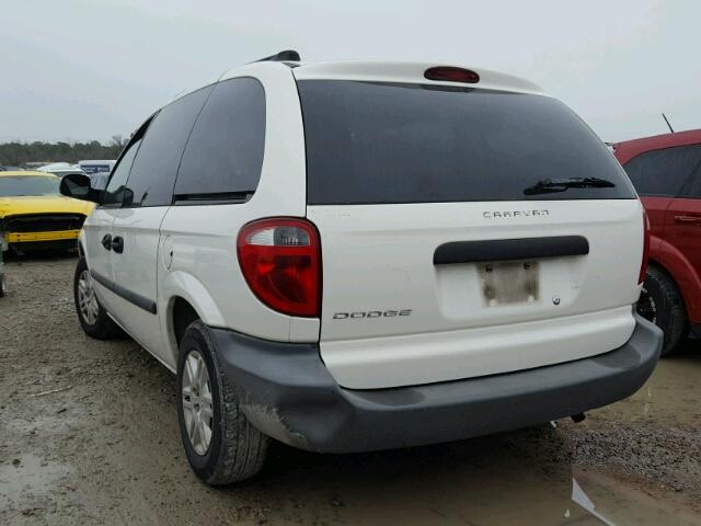 1D4GP25R25B203614 - 2005 DODGE CARAVAN SE WHITE photo 3