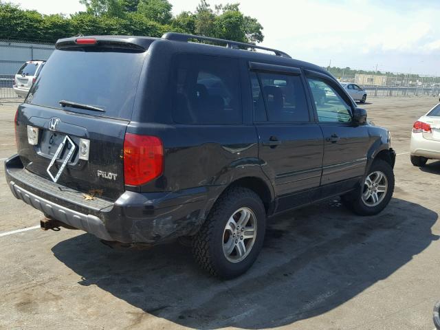 2HKYF18454H576075 - 2004 HONDA PILOT EX BLACK photo 4