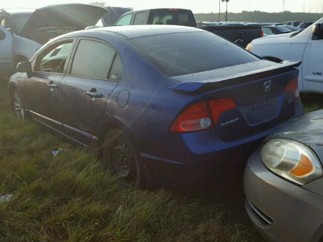 2HGFA55517H704837 - 2007 HONDA CIVIC SI BLUE photo 3