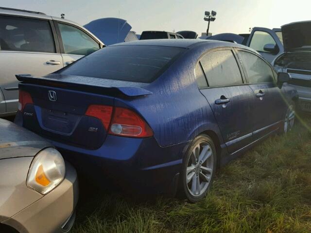 2HGFA55517H704837 - 2007 HONDA CIVIC SI BLUE photo 4