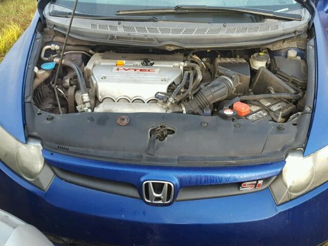 2HGFA55517H704837 - 2007 HONDA CIVIC SI BLUE photo 7