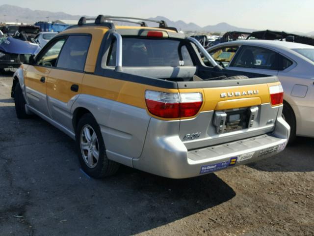 4S4BT62C137112839 - 2003 SUBARU BAJA SPORT YELLOW photo 3