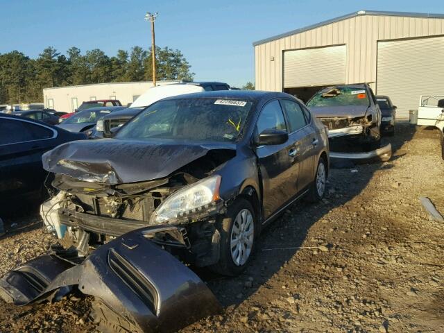 3N1AB7AP2DL662385 - 2013 NISSAN SENTRA CHARCOAL photo 2