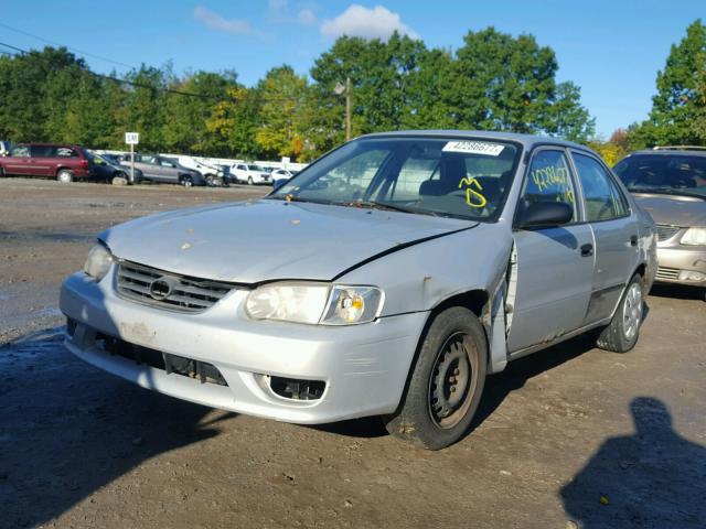 2T1BR12E41C451744 - 2001 TOYOTA COROLLA CE SILVER photo 2