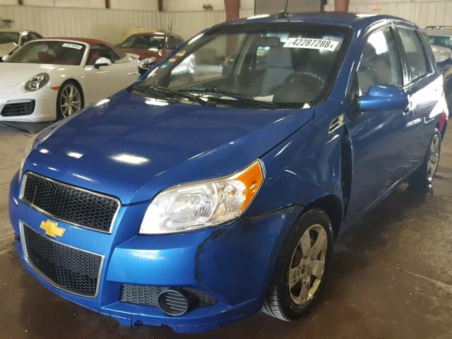 KL1TD66E59B387354 - 2009 CHEVROLET AVEO LS BLACK photo 2