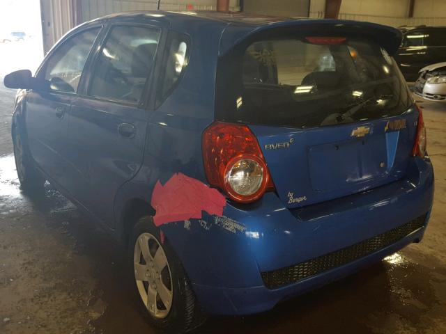 KL1TD66E59B387354 - 2009 CHEVROLET AVEO LS BLACK photo 3