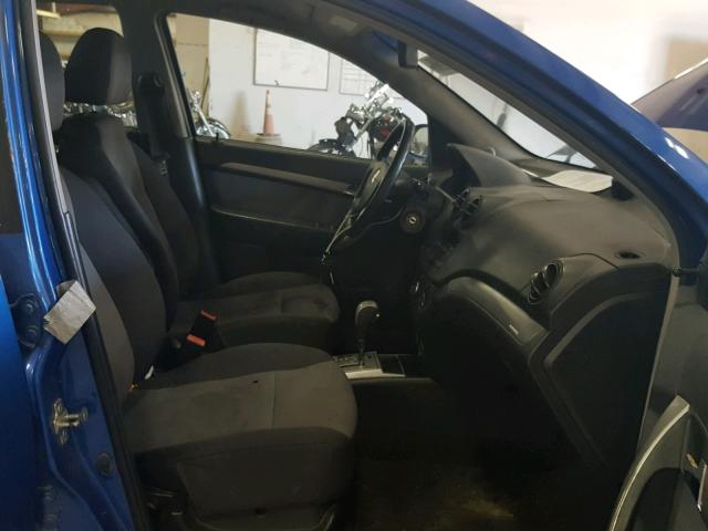 KL1TD66E59B387354 - 2009 CHEVROLET AVEO LS BLACK photo 5