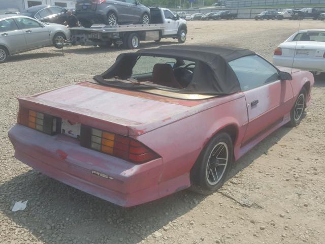 1G1FP33TXNL142738 - 1992 CHEVROLET CAMARO RS RED photo 4