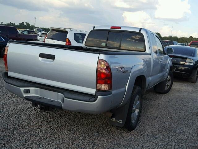 5TEUU42N96Z277793 - 2006 TOYOTA TACOMA ACC SILVER photo 4